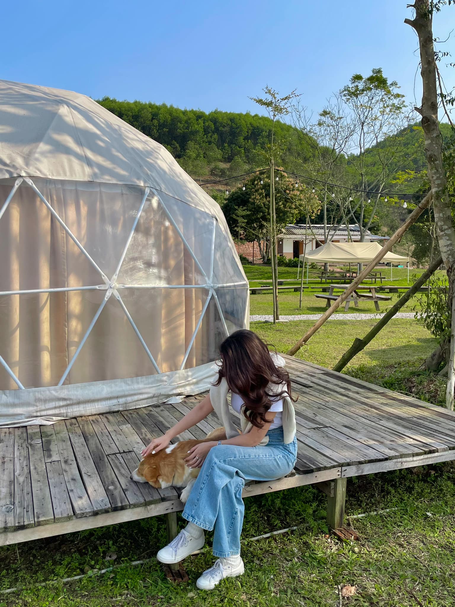 Ở Trốn Glamping có nhiều loại lều từ giá vài trăm cho tới vài triệu một đêm. Ảnh: Vương Thảo