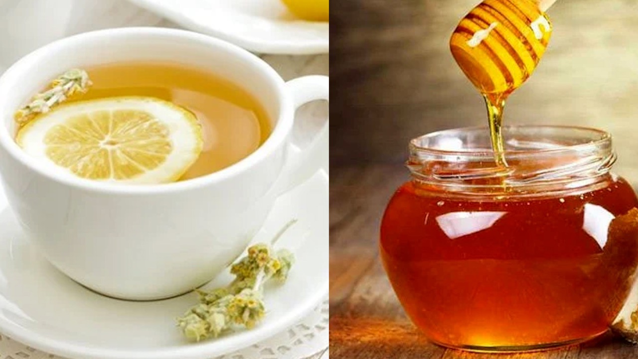 Nước chanh nóng và mật ong có thể hạn chế  đau họng trong mùa lạnh. Ảnh ghép: Nguyễn Ly 