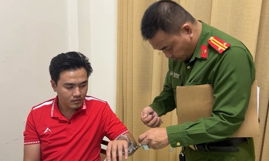 Phạm Huỳnh Minh Thịnh bị bắt khẩn cấp. Ảnh: Công an Quảng Ngãi