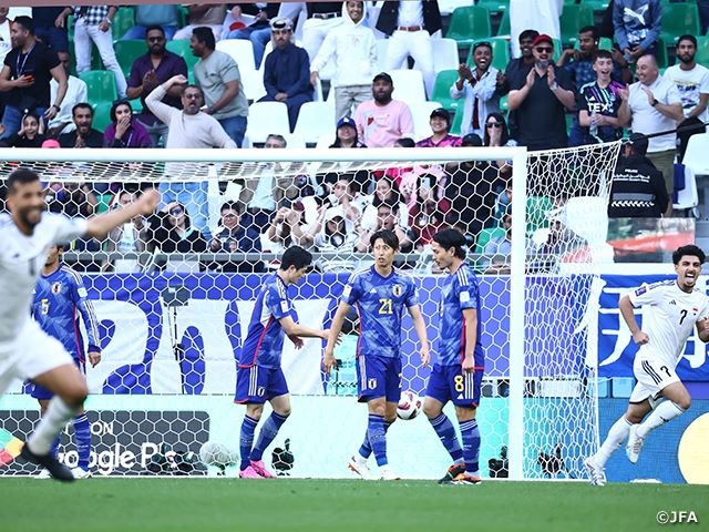 Hàng phòng ngự tuyển Nhật Bản đã thủng lưới 4 bàn sau 2 trận đầu tiên của Asian Cup 2023. Ảnh: JFA