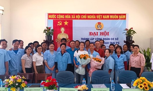 Đại hội thành lập Công đoàn cơ sở Công ty TNHH MTV K&U Trại PS tại huyện Xuân Lộc. Ảnh: Hà Anh Chiến