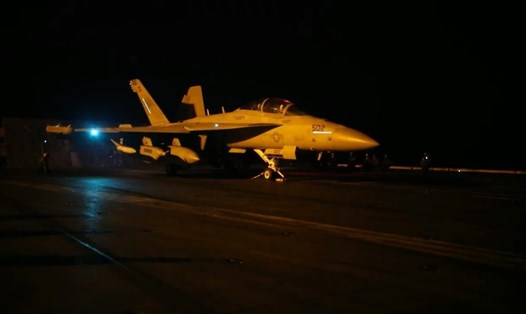 Liên quân Mỹ, Anh phối hợp không kích Houthi lần thứ 2 vào tối 22.1. Ảnh: AFP