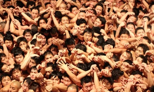 Lễ hội đàn ông khỏa thân ở Nhật Bản. Ảnh: Japan Travel