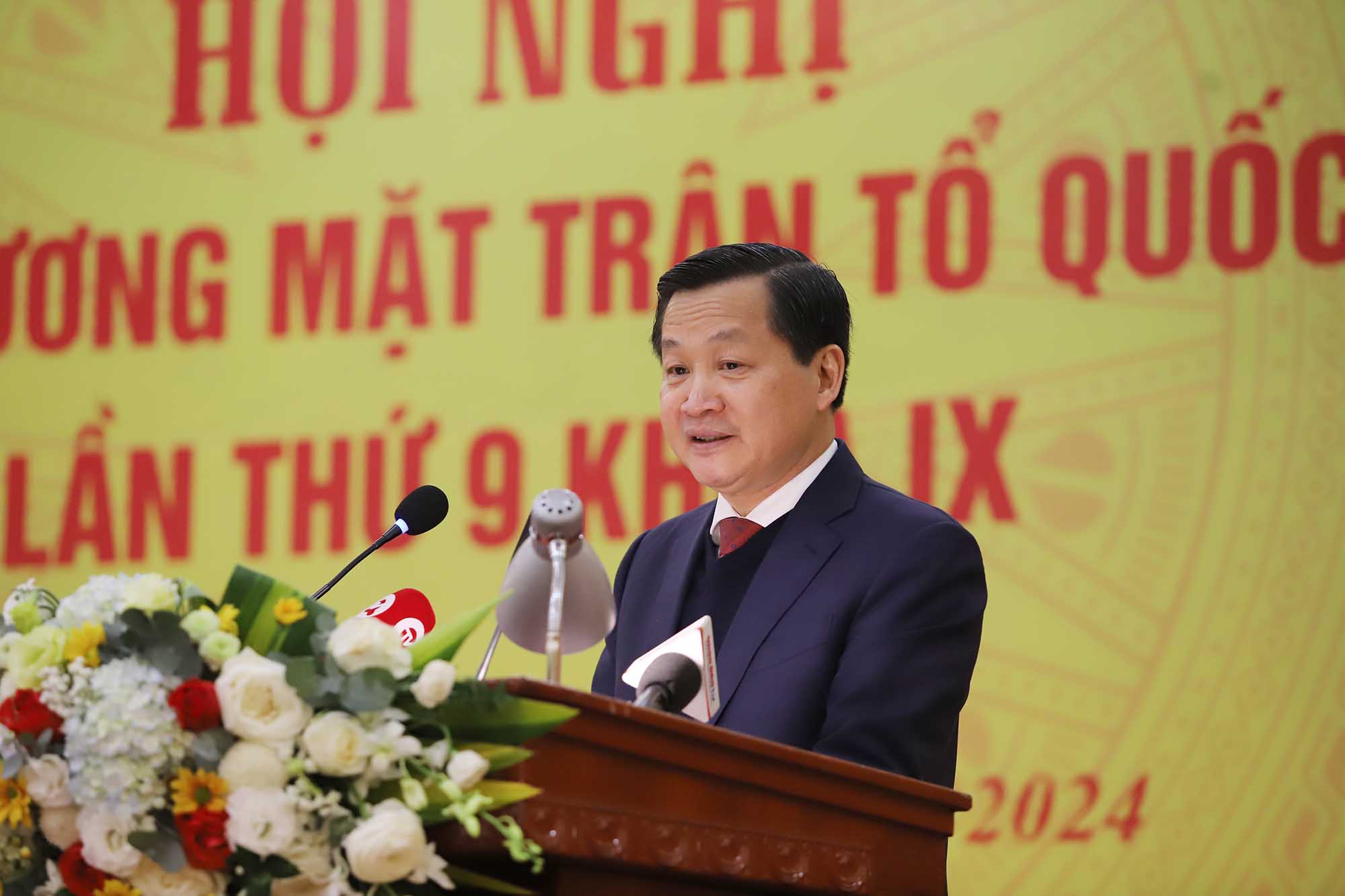 Phó Thủ tướng Chính phủ Lê Minh Khái phát biểu. Ảnh: Phạm Đông