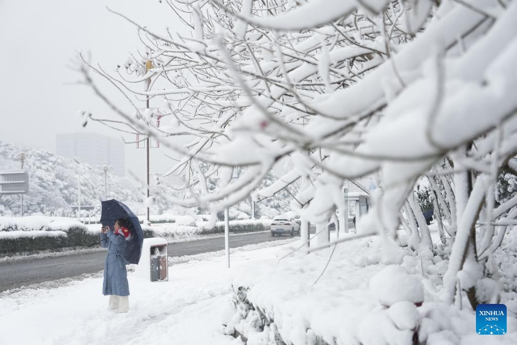 Tuyết ở Trường Sa, tỉnh Hồ Nam, miền trung Trung Quốc, ngày 22.1.2024. Ảnh: Xinhua