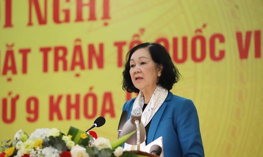 Thường trực Ban Bí thư, Trưởng ban Tổ chức Trung ương Trương Thị Mai phát biểu chỉ đạo tại hội nghị. Ảnh: Phạm Đông