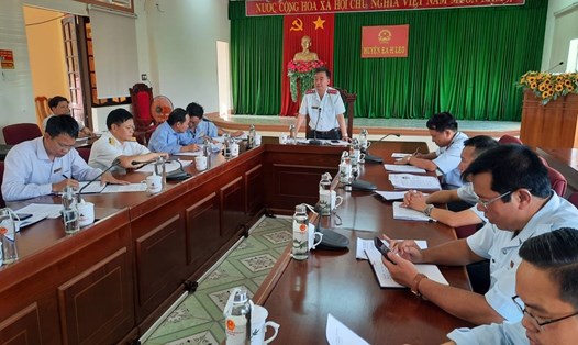 Thanh tra tỉnh Đắk Lắk thực hiện công bố quyết định thanh tra tại UBND huyện Ea H’Leo (Đắk Lắk). Ảnh: Thanhtra.gov.vn