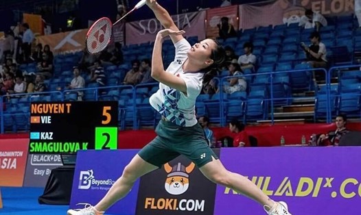 Tay vợt Nguyễn Thuỳ Linh. Ảnh: VBF