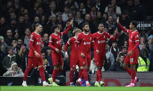 Liverpool nhẹ nhàng cầm vé vào chung kết Carabao Cup mùa giải 2023-2024. Ảnh: Liverpool FC