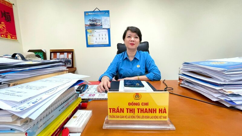 Bà Trần Thị Thanh Hà - Uỷ viên Đoàn Chủ tịch, Trưởng Ban Quan hệ lao động Tổng LĐLĐVN. Ảnh: Hà Anh