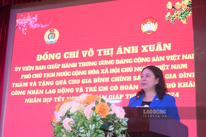 Phó chủ tịch nước Võ Thị Ánh Xuân - phát biểu tại chương trình. Ảnh: Thành Nhân