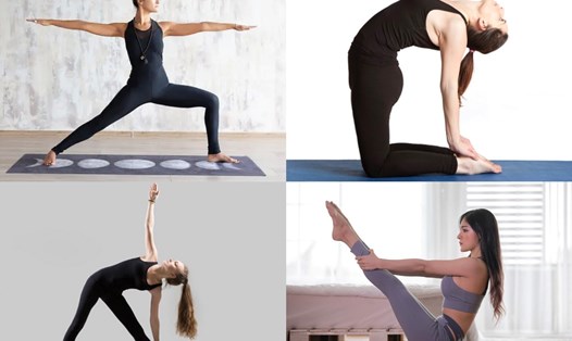 Những bài tập yoga giúp giảm mỡ đùi hiệu quả. Đồ họa: Hương Giang