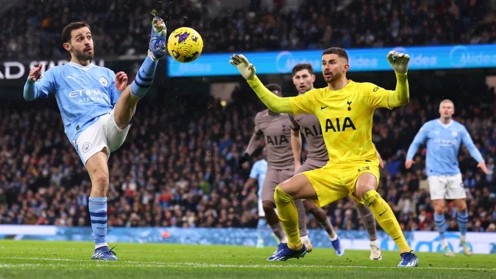 Tottenham cầm hòa Man City 3-3 ở trận đấu tại Premier League mùa này vào tháng 12 vừa qua. Ảnh: EPL