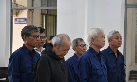TAND tỉnh Khánh Hòa xét xử công khai các cựu Chủ tịch và cựu Phó Chủ tịch tỉnh Khánh Hòa về vụ án thứ 4 liên quan dự án Mường Thanh. Ảnh: Hữu Long