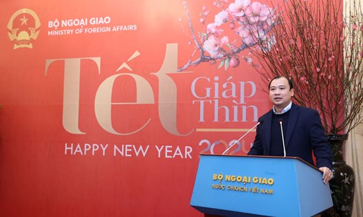 Phó trưởng ban Tuyên giáo Trung ương Lê Hải Bình phát biểu tại sự kiện. Ảnh: Hải Nguyễn
