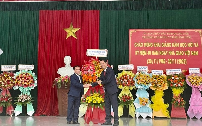 Trường CĐYT Quảng Nam được lãnh đạo tỉnh này đánh giá cao về bề dày thành tích giáo dục. Ảnh: Hoàng Bin.