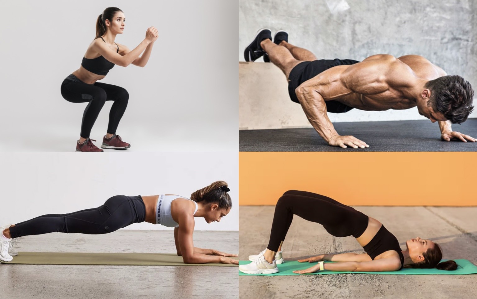 Một số bài tập thể dục giúp giảm cân thích hợp với mùa lạnh. Đồ họa: Hương Giang