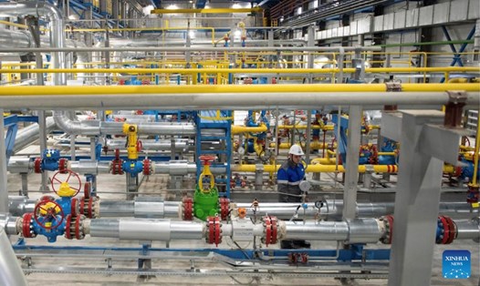Chính phủ dự kiến năm nay Gazprom sẽ xuất khẩu 108 tỉ mét khối khí đốt qua đường ống dẫn khí. Ảnh: Xinhua