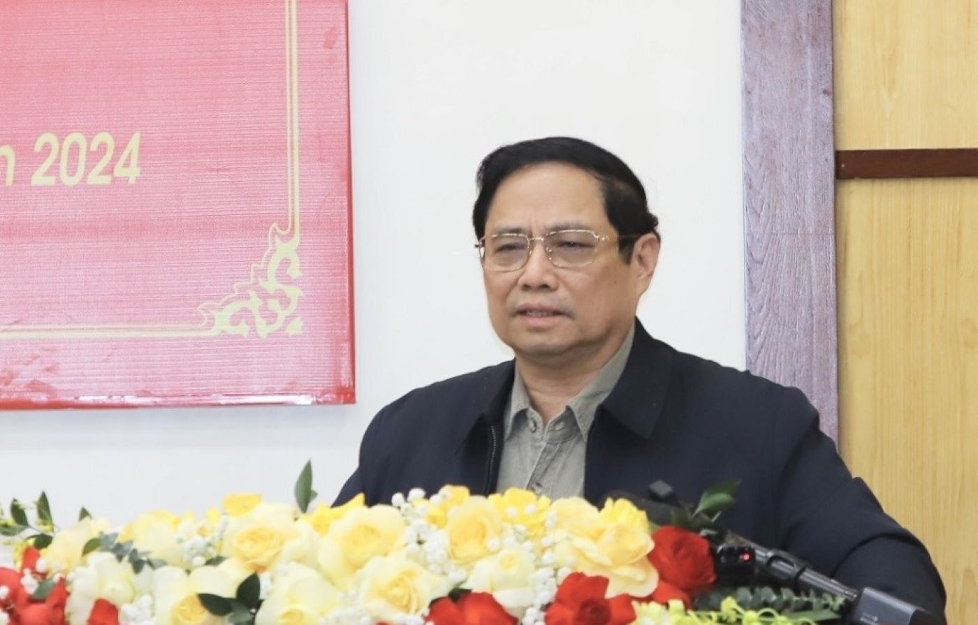 Thủ tướng Phạm Minh Chính phát biểu kết luận hội nghị. Ảnh: X.H