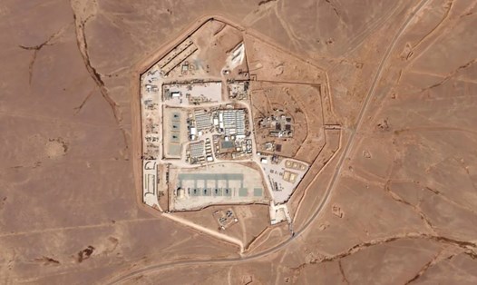 Căn cứ Tháp 22 của Mỹ ở phía đông bắc Jordan, nơi 3 lính Mỹ thiệt mạng ngày 28.1. Ảnh: Planet Labs