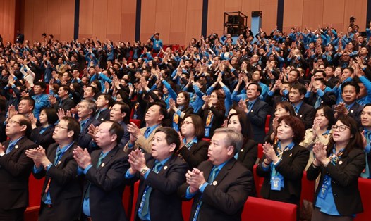 Các đại biểu dự Đại hội XIII - Công đoàn Việt Nam. Ảnh: Hải Nguyễn