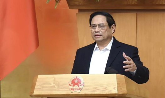 Thủ tướng Chính phủ Phạm Minh Chính chủ trì phiên họp. Ảnh: Dương Giang