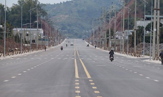 Toàn cảnh tuyến đường 200 tỉ đồng mang tên Đại tướng Võ Nguyên Giáp ở TP Sơn La.