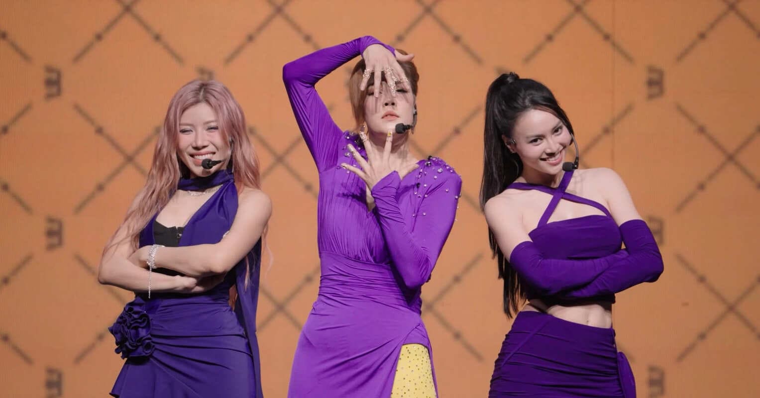 Trang Pháp, Thu Phương và Lan Ngọc kết hợp trong chung kết 1 "Chị đẹp đạp gió rẽ sóng". Ảnh: Nhà sản xuất