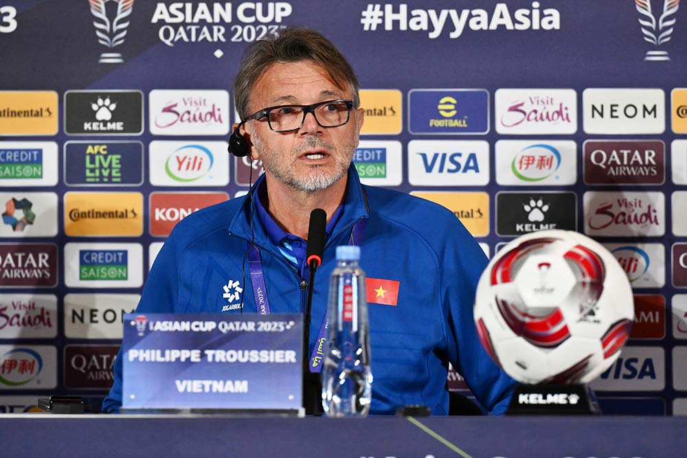 Huấn luyện viên Philippe Troussier có những phát ngôn không tốt về truyền thông ở Asian Cup 2023. Ảnh: AFC