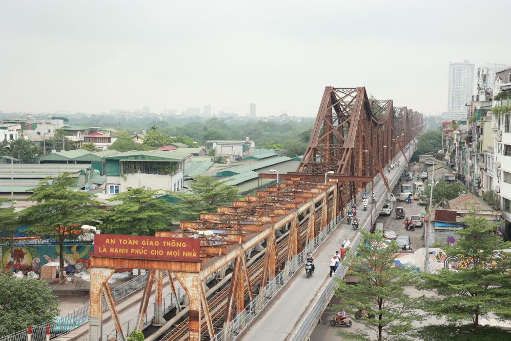 Hình ảnh cầu Long Biên năm 2023. Ảnh: Hải Nguyễn