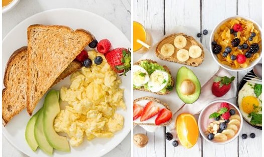 Bữa sáng chứa protein và chất xơ giúp giữ lượng đường trong máu ổn định hơn trong ngày. Đồ họa: Thanh Thanh 