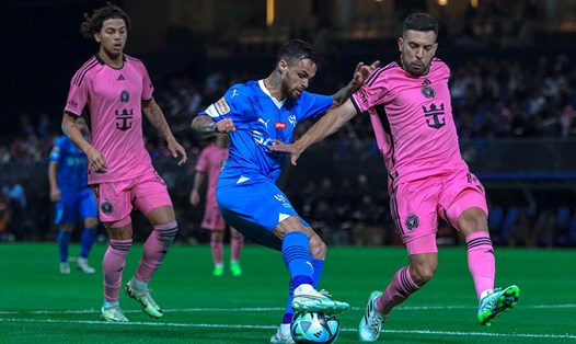 Inter Miami (áo hồng) thất bại sát nút 3-4 trước Al-Hilal. Ảnh: Al-Hilal