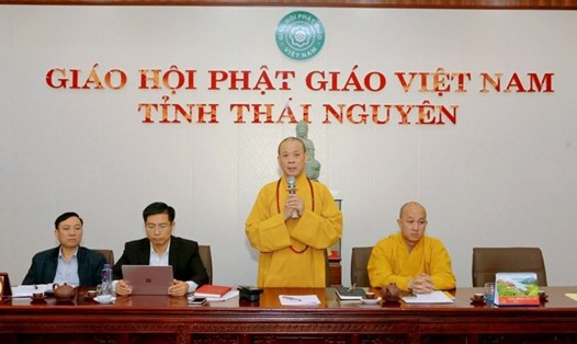 Ban Trị sự Giáo hội Phật giáo Việt Nam tỉnh Thái Nguyên tổ chức hội nghị tổng kết hoạt động năm 2023 và triển khai hoạt động năm 2024. Ảnh: Giáo hội Phật giáo Việt Nam tỉnh Thái Nguyên