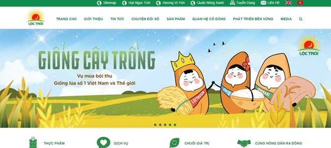 Tập đoàn Lộc Trời báo doanh thu tăng cao trong quý IV/2023. Ảnh chụp màn hình
