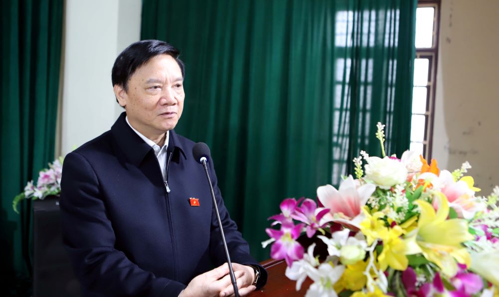 Phó Chủ tịch Quốc hội Nguyễn Khắc Định phát biểu tại chương trình. Ảnh: Nam Hồng