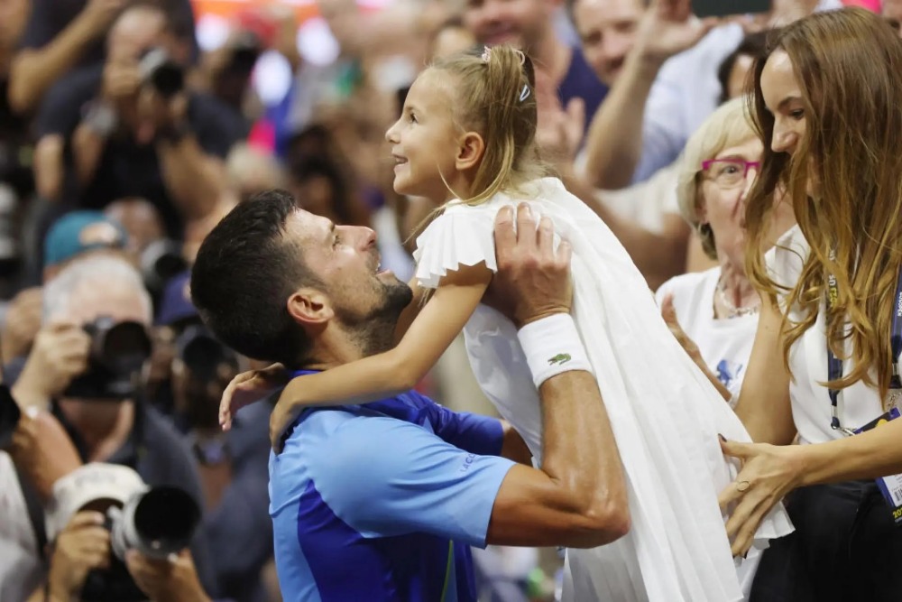 Gia đình luôn cùng đi với Djokovic ở bất kỳ đâu có thể. Ảnh: Tennis USA