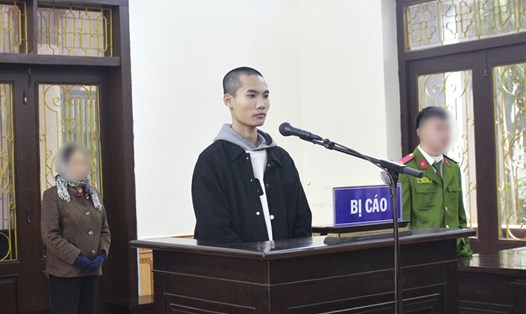 Bị cáo Nguyễn Trung Thành tại phiên tòa. Ảnh: Cổng TTĐT huyện Giao Thủy