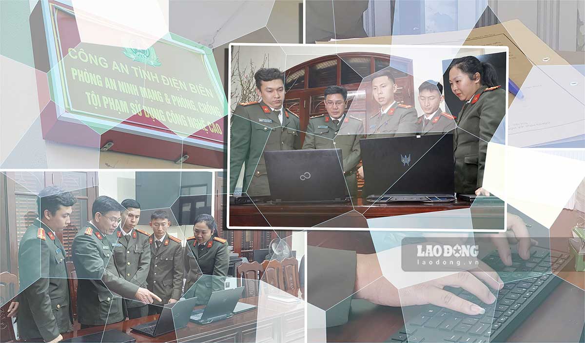 Công an Điện Biên tăng cường đấu tranh với các loại tội phạm công nghệ cao. Ảnh: Văn Thành Chương