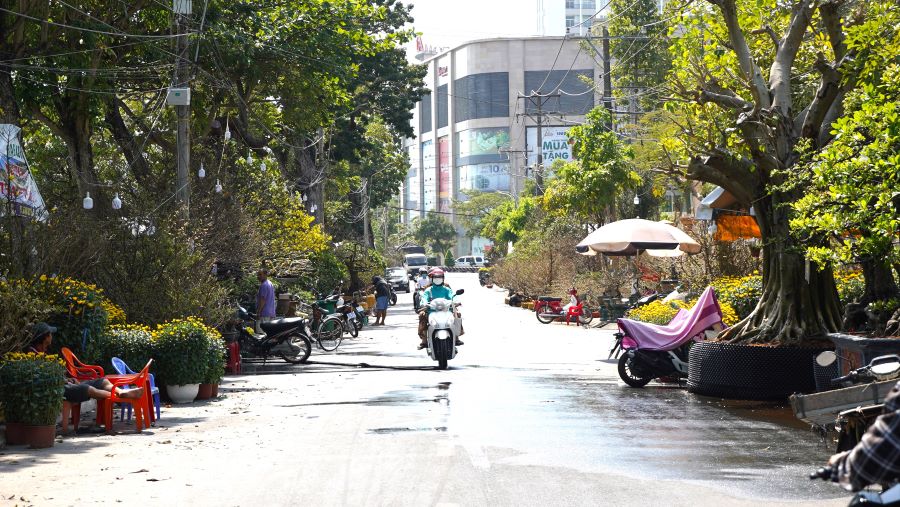 Ghi nhận của phóng viên Báo Lao Động tại chợ hoa Xuân ở TP Long Xuyên (tỉnh An Giang), năm nay các tiểu thương, nghệ nhân họp chợ nhộn nhịp từ sớm.