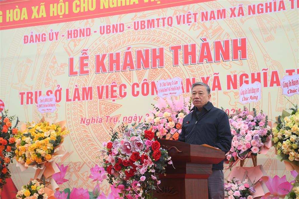 Bộ trưởng Tô Lâm phát biểu tại buổi Lễ. Ảnh: Cổng TTĐT Bộ Công an