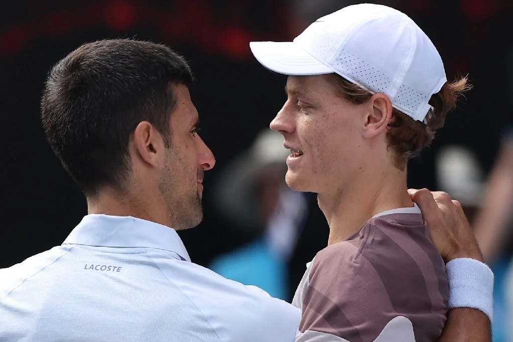 Djokovic chơi dưới sức trong trận đấu với Jannik Sinner tại bán kết Australian Open 2024. Ảnh: ATP