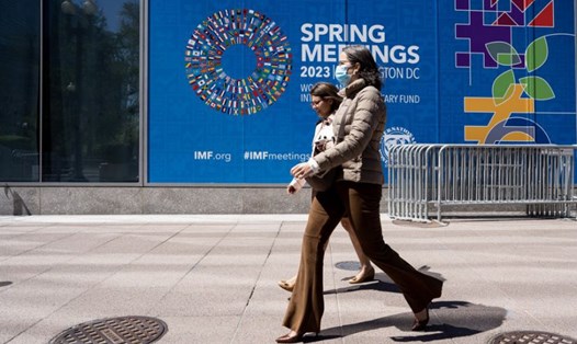 Quỹ Tiền tệ Quốc tế (IMF) đã nâng dự báo tăng trưởng toàn cầu năm 2024. Ảnh: Xinhua