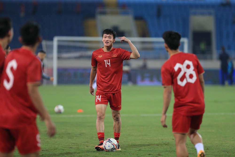Tiền vệ Hoàng Đức không tham dự vòng chung kết Asian Cup 2023. Ảnh: Minh Dân