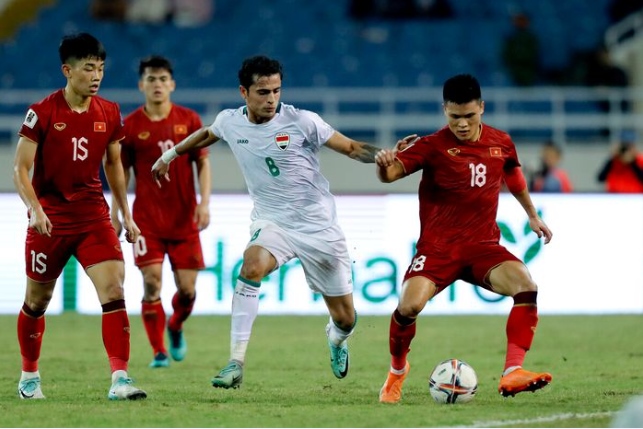 Tuyển Việt Nam là 1 trong 5 đội tuyển tại Asian Cup 2023 sử dụng toàn cầu thủ đang thi đấu trong nước. Ảnh: VFF