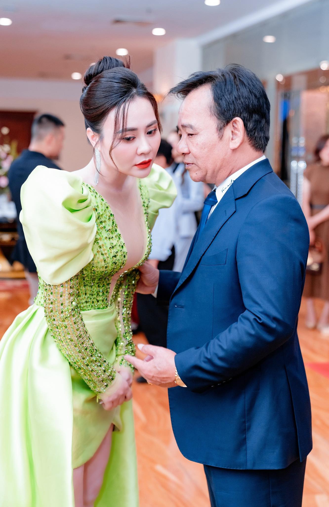Hoa hậu Phan Kim Oanh luôn trân trọng tình cảm mà NSƯT Quang Tèo dành cho mình. Ảnh: Nhân vật cung cấp 