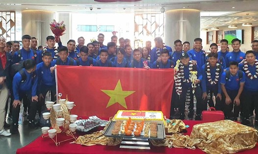 Đội tuyển Việt Nam đã có mặt tại Doha, Qatar. Ảnh: VFF