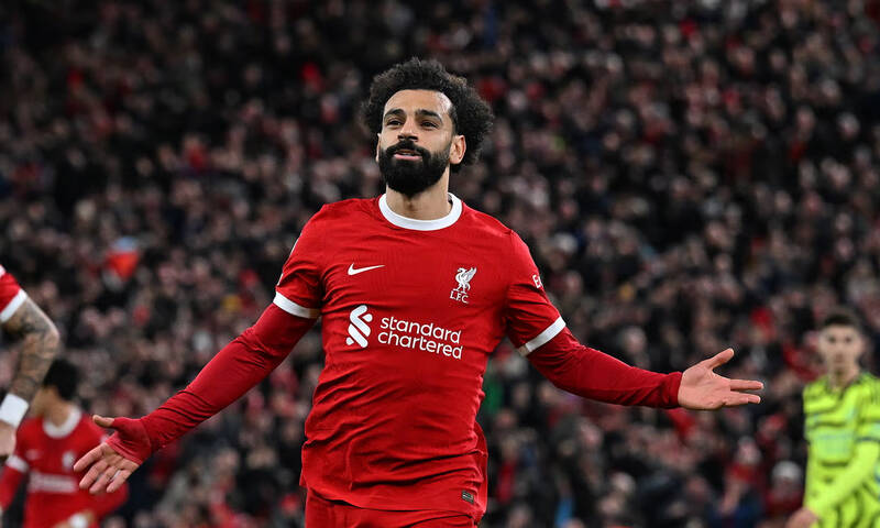 Salah lập cú đúp trong chiến thắng của Liverpool trước Newcastle.  Ảnh: AFP 