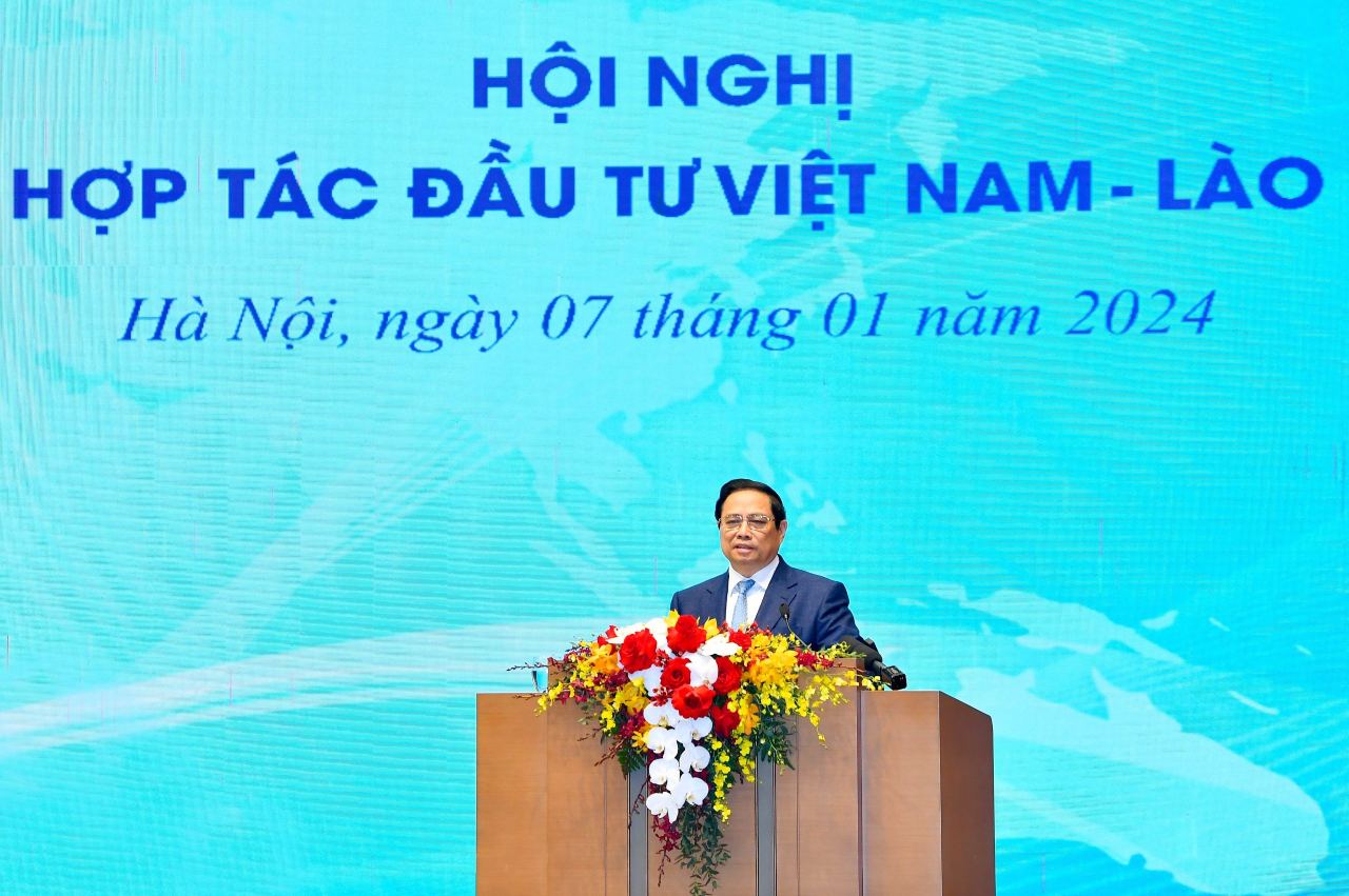Thủ tướng Phạm Minh Chính phát biểu tại hội nghị. Ảnh: Hải Nguyễn