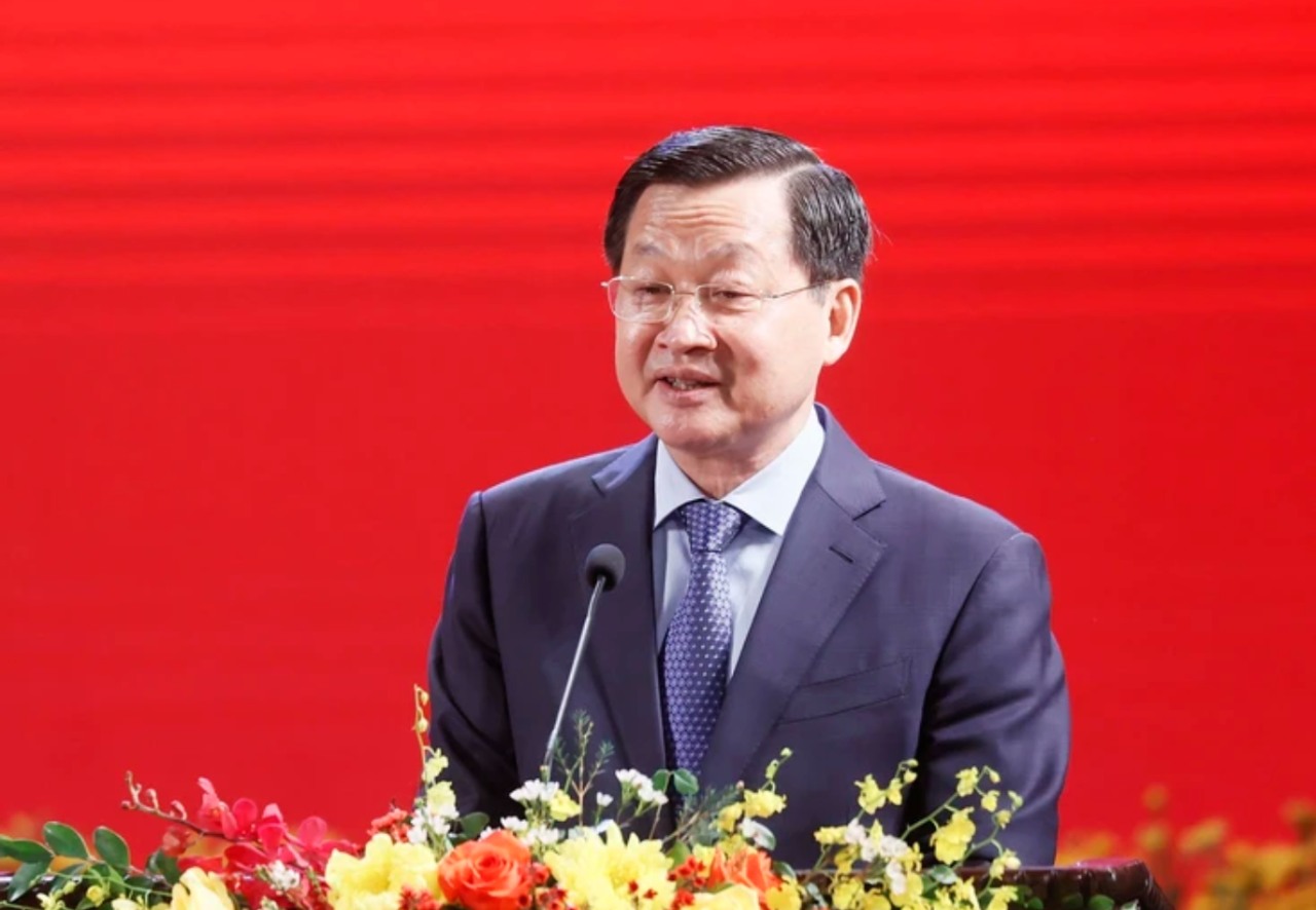 Phó Thủ tướng Chính phủ Lê Minh Khái phát biểu. Ảnh: TTXVN