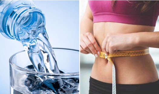 Uống đủ nước cũng góp phần hỗ trợ giảm cân. Ảnh ghép: An An.